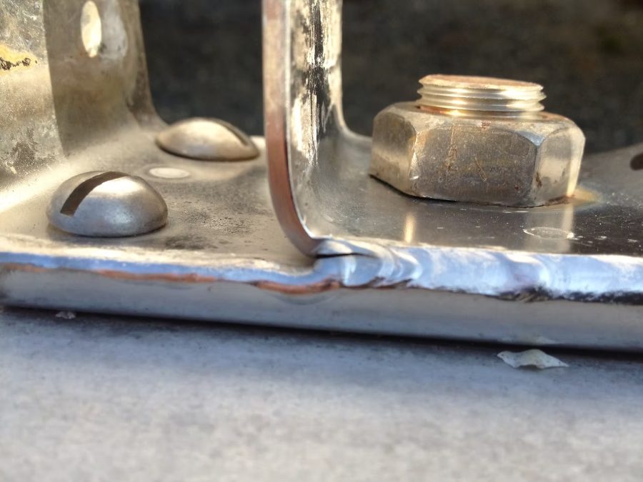 Fatigued welded bracket